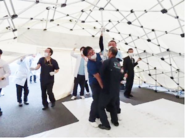 NBC訓練【災害テント・除染テント展開】